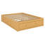 Platform Bed Frame with 4 Storage Drawers and Hydraulic Footboard Storage, No Headboard Style-250005436