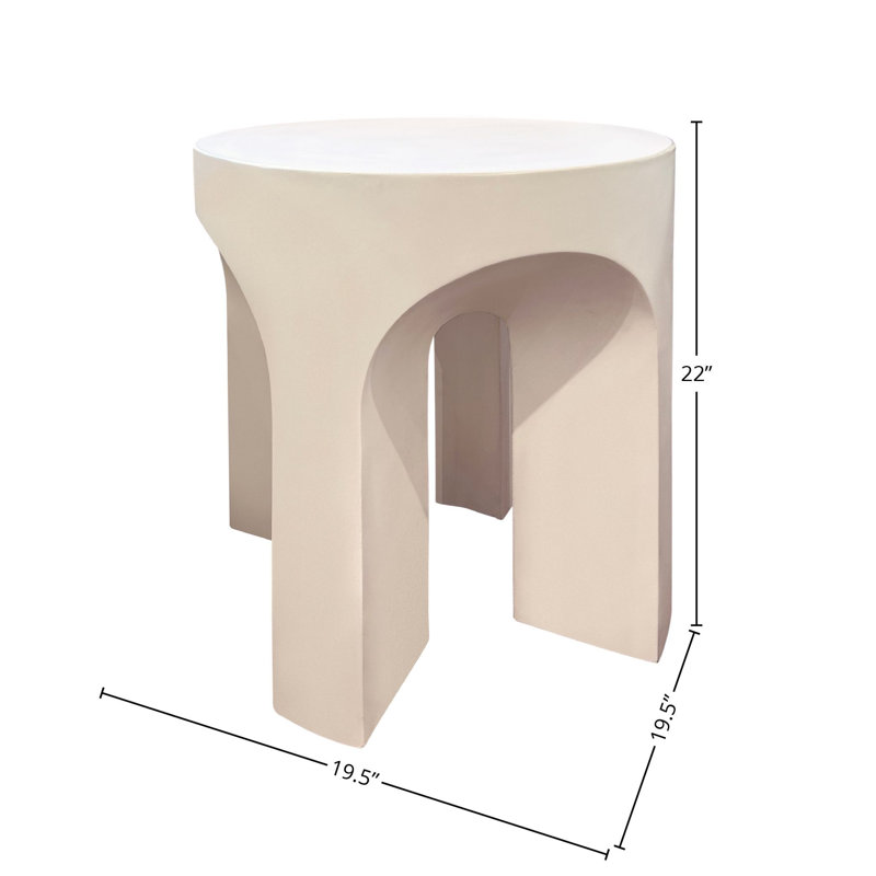 Hutchins Concrete Outdoor Side Table