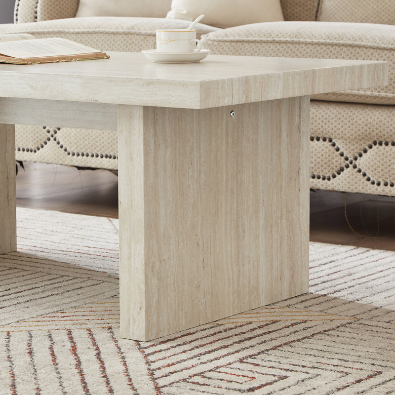 Table basse de salon Roundhill Furniture Cavira, Beige