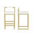 Upholstered Velvet Bar Stools Set Of 2 Modern Kitchen Counter Height Barstools Indoor Dining Chairs (Gold & Creamy White)