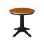 Ensemble de salle à manger à piédestal en bois massif 3 pièces Strauss-2146201375-2117175759