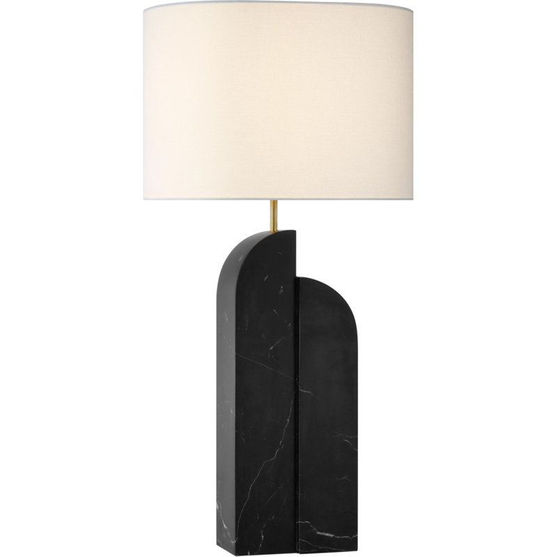 Kelly Wearstler Savoye Large Right Table Lamp, Black Marble