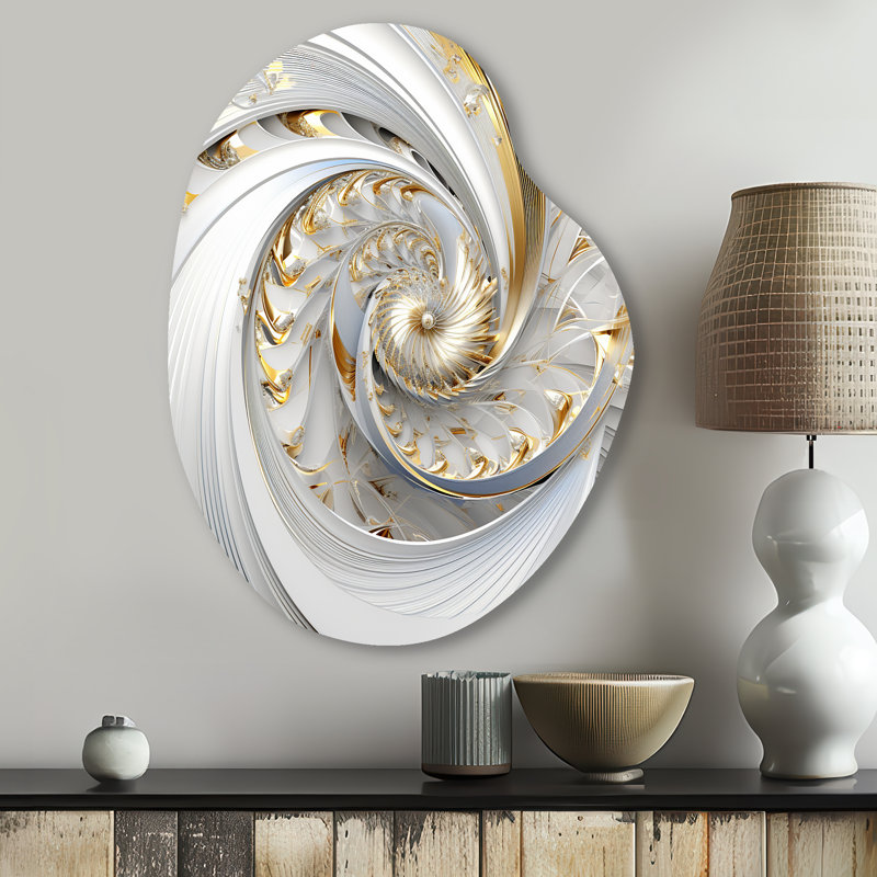 Reynold - Art mural en forme de poire fractale en métal asymétrique, H 30 po x l 22 po