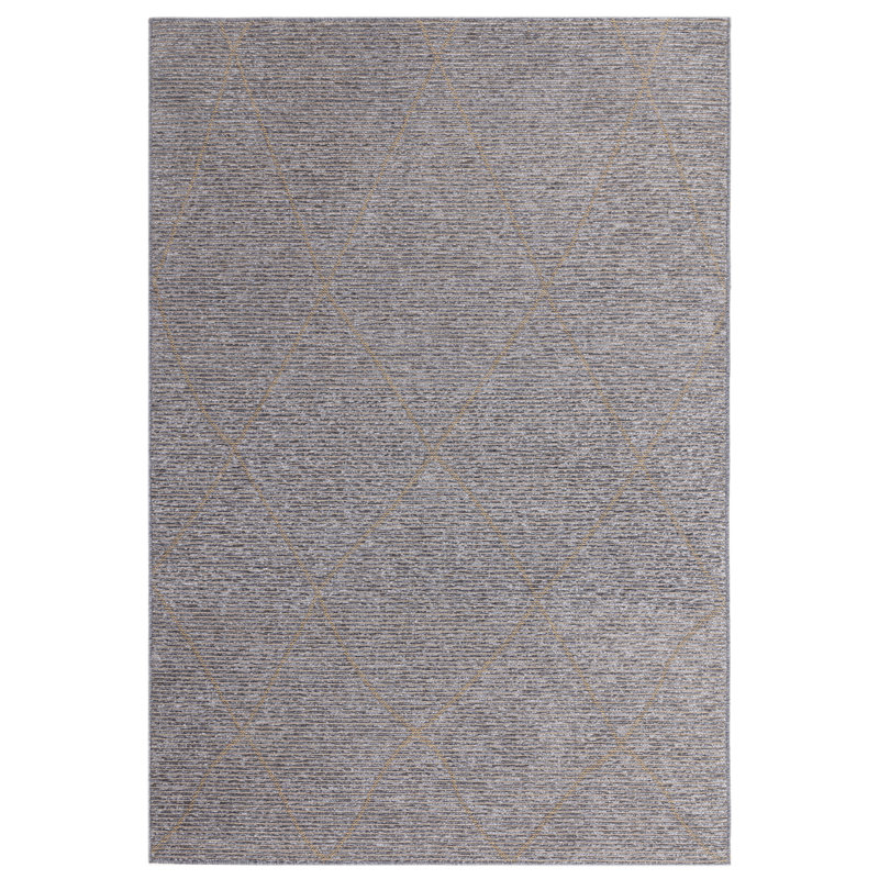 Wittenberg Geo Machine Woven Flatweave Blue Area Rug, Rectangle 160 x 230cm