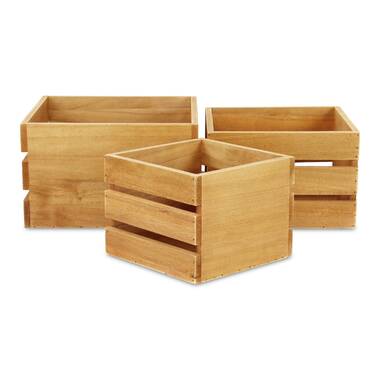 SORBUS sorbus unfinished wood crates - organizer bins, wooden box for pantry  organizer storage, closet, arts & crafts, cabinet organ