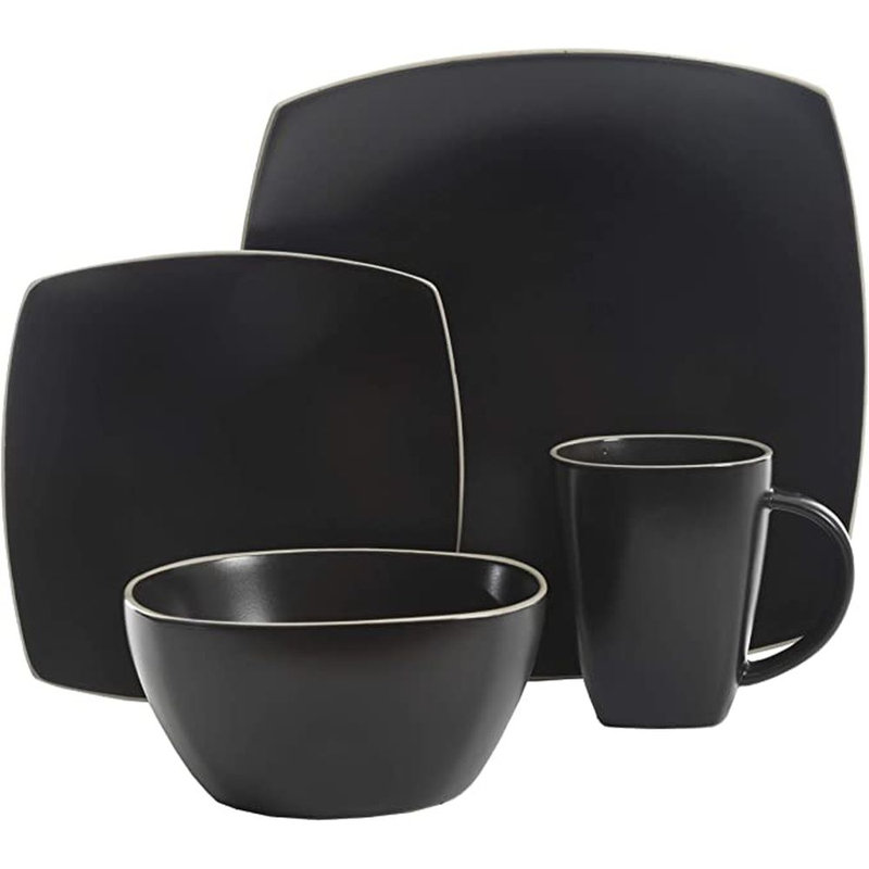 Vaisselle Ivy Bronx - service pour 4, Noir