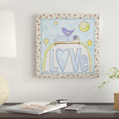 Love Blue Bird by Cherry Pie Studios - Print on Canvas -  Winston Porter, F6FD4A100A5E4B0C9EE7DB010C4A6E51