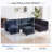 128" Oversized Modular 8-Seater Sectional Sofa with Storage & Removable Covers, Convertible U-Shape, L-Shape & Sleeper Configuration, Modern Couch with Movable Ottoman-1197984123