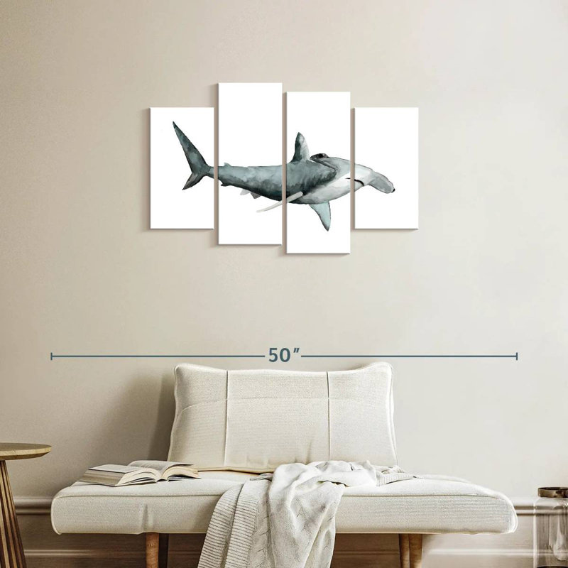 Brampt Sea Life Hammerhead Shark, 22" H x 36" W
