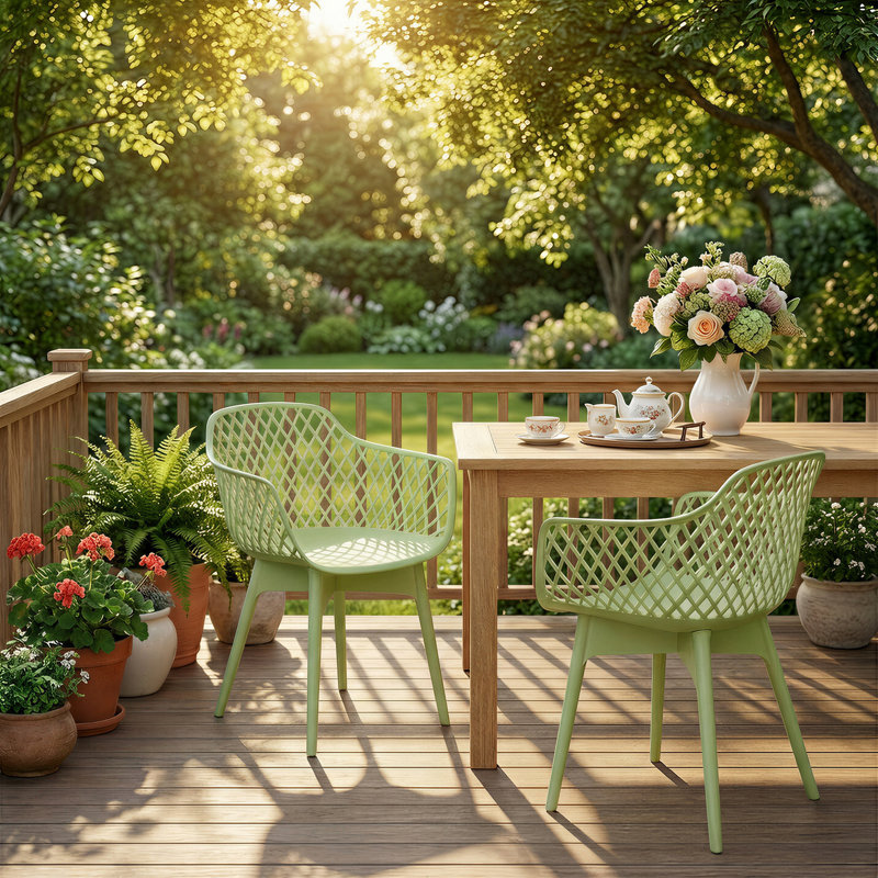 Patio Dining Armchair, Green