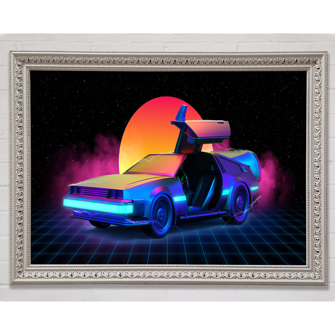 Delorean Smoke Sunrise - Einzelner Bilderrahmen Kunstdrucke