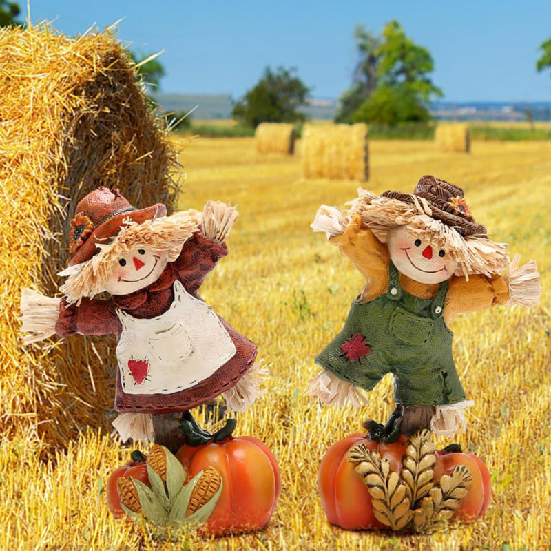 Figurine brevetée de récolte de citrouille épouvantail