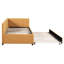 Lit de jour rembourré en lin avec couchette, lit gigogne confortable en tissu, structure, aucun sommier requis-418059187