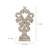 8.5x3.5x15" Vintage floral baroque cement accent