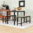 Compact 3-Piece Dining Table Set for 4 – Stowable Benches for Small Spaces-945669878
