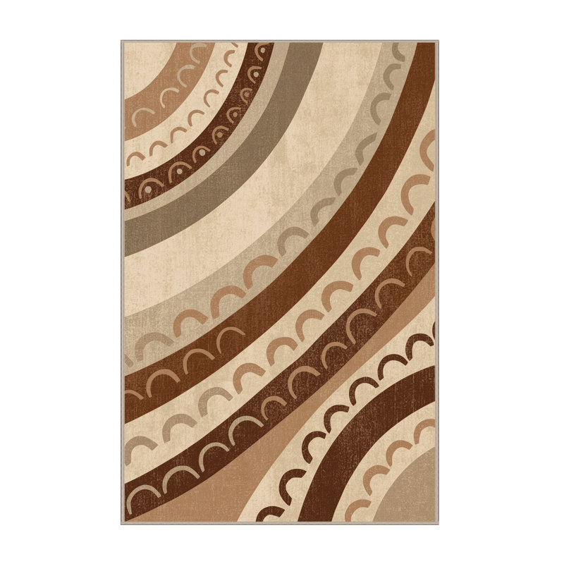 Tapis beige rustique lavable à la machine Hamilton Lono, 3x5