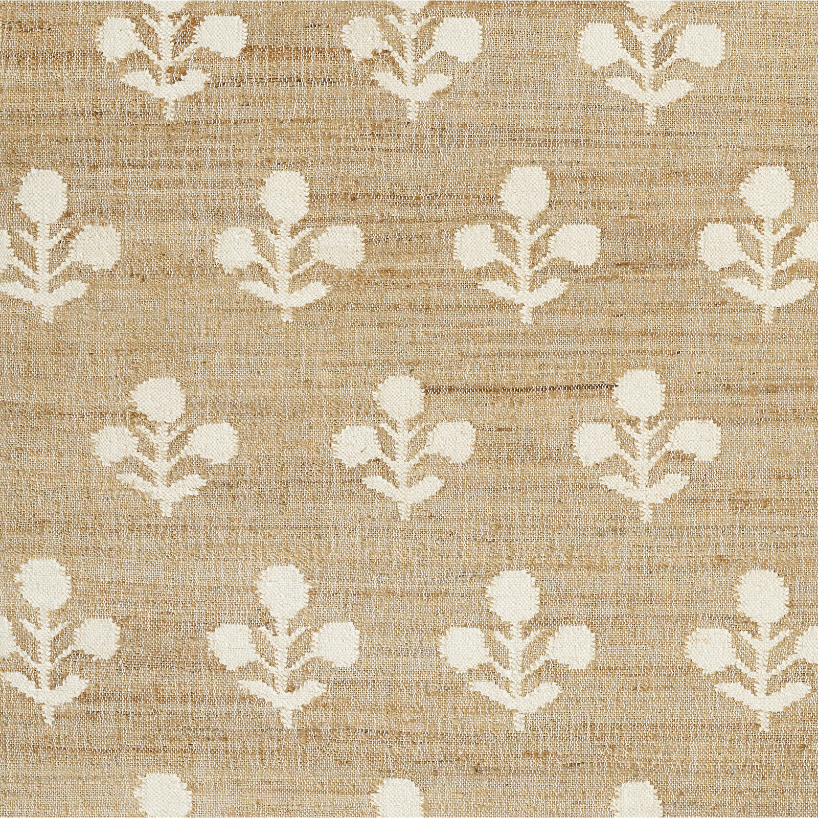 Orchard Natural Floral Jute Rug, Rectangle 2' x 3'