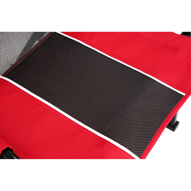 Chaise berçante portative pour l'extérieur - rouge, avec rembourrage confortable et facile à plier, pour le camping, Rouge
