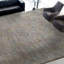 Tapis vert olive et bleu clair noué à la main de haute qualité