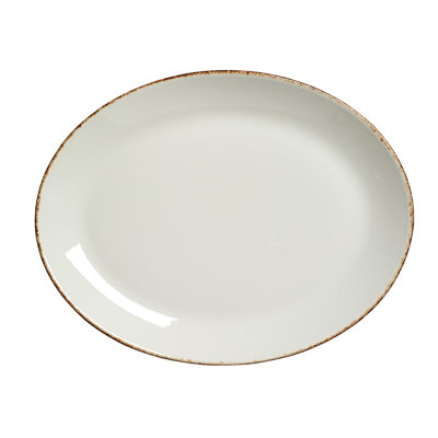 Plater ovale coupé bleu