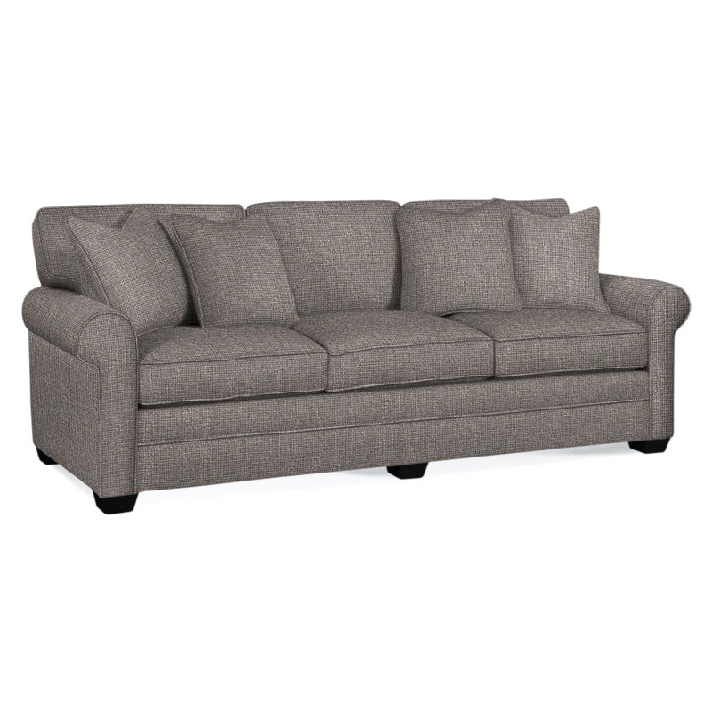 Bedford Sofa, Black, Green Performance Fabric; 0851-54
