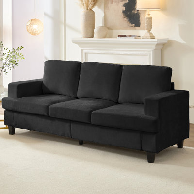 Canapé moderne à 3 places en chenille douce et rembourrée pour le salon