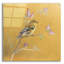  «Femelle chardonneret sur or» par Danhui Nai, art mural en verre acrylique-252023655