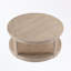 Table basse ronde traditionnelle à 2 niveaux avec roulettes-566765637