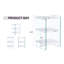 Trois niveaux de tables de chevet. La surface du panneau est en panneau de fibres à densité moyenne avec des autocollants blancs et les deux côtés sont en verre trempé transparent. La conception est simple et généreuse, avec une fonction de rangement.