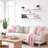 Sorbus Floating Shelves for Wall – 16 Inch Floating Shelf for Kitchen, Bedroom, Living Room, Bathroom, Home & Wall Decor - Mounted Bathroom Shelves with Invisible Brackets, 4 Pack - Soft Pink-125355508-125355504