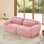 Canapé modulaire à 2 places pour canapé modulaire, conception antidérapante en tissu moelleux et moelleux, éponge haute densité 32D, conception ergonomique sans assemblage, avec coussins décoratifs pour le salon