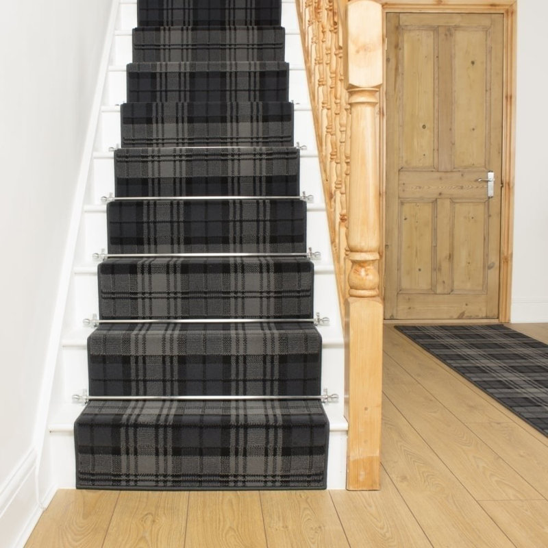 Stair Runner Plaid Area Rug, Runner 100 x 510 cm