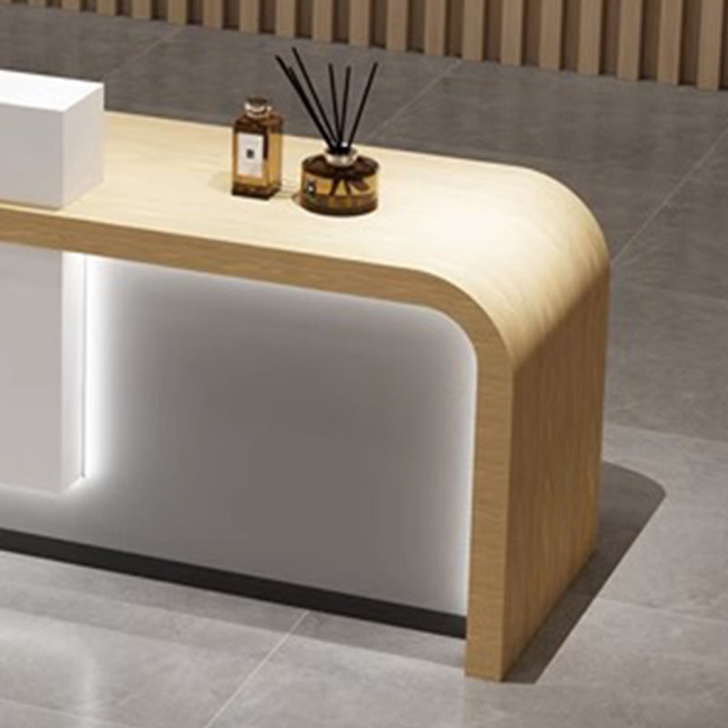 Maurissa Rectangular Laminate Reception Desk, 39.3" H x 102.3" W x 23.6" D