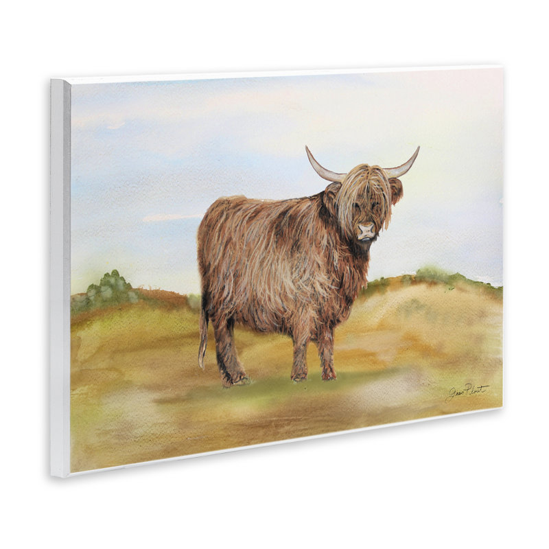 «Farm Farm In Pasture», plaque murale par Jean Plout, H 10 po x l 15 po