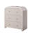 Fluted Panel 3-Drawer Dresser Bedroom Storage Organizer With Metal Handles-1904270318