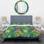 Feuilles tropicales vertes - ensemble de housse de couette floral - polyester microfibre-1240308633