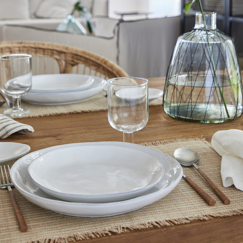 Livia Stoneware Salad/Dessert Plate, White