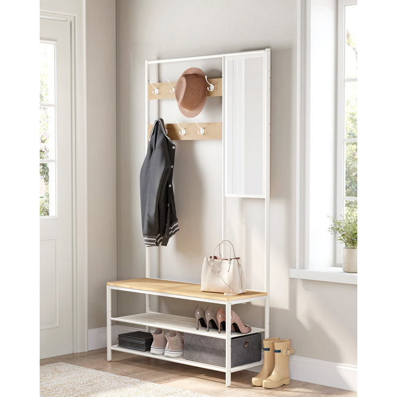 Ahmet Hall Tree 98cm Wide, Natural/White