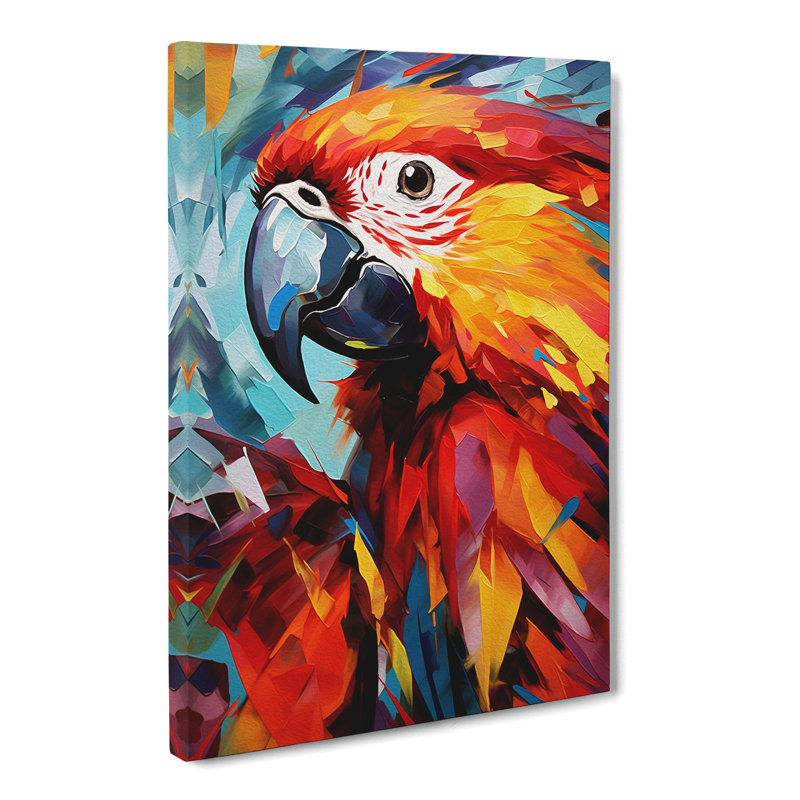 Parrot Abstract No.2 - Wrapped Canvas, 50cm H x 35cm W x 3cm D