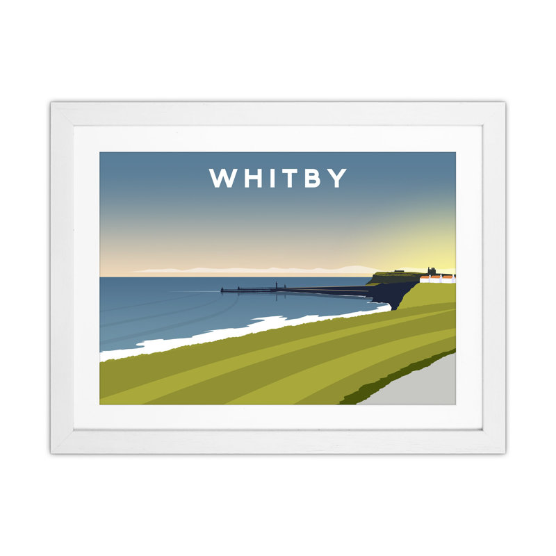 Whitby 5 by Richard O'Neill - Print, 33.5cm H x 43.5cm W x 3cm D, White Framed