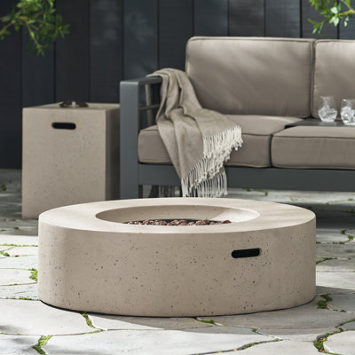 Fen Concrete Propane Smokeless Fire Pit Table