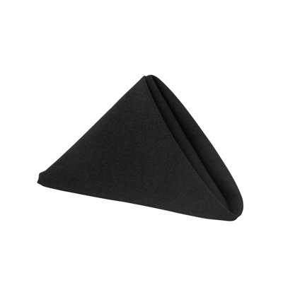 Restaurantware-Luxenap 20 x 19.75 Inch Fabric Napkins, 10 Machine Washable Restaurant Cloth Napkins - Durable, Restaurant Quality, Black Polyester Dinner Napkins, For Dinner Parties And Weddings,