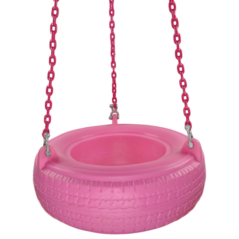 Tire Swing avec chaînes enduites, Rose