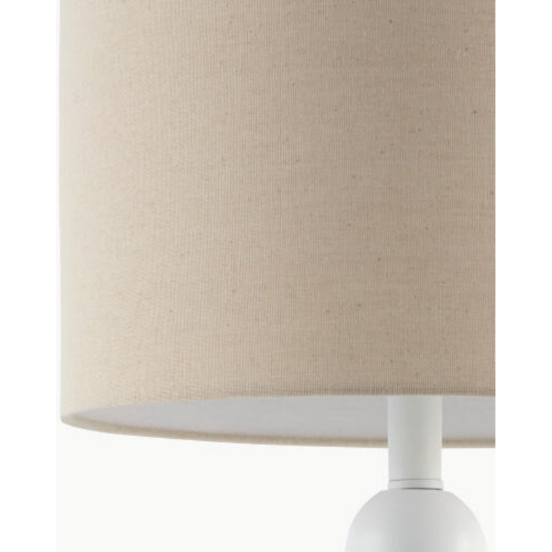 Elaine Table Lamp, White, Beige, 27" H x 13" W x 15" D