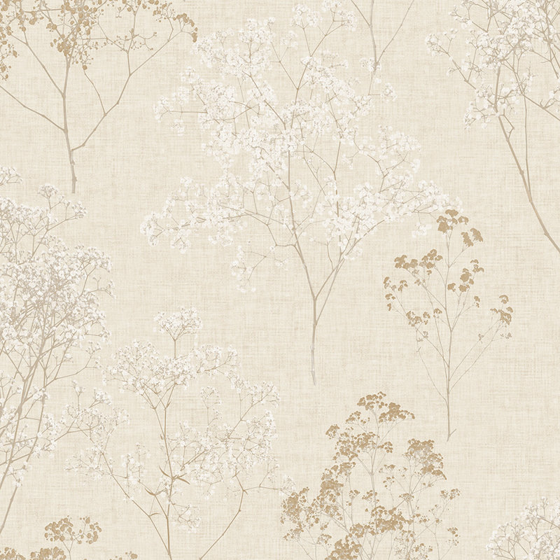 Rouleau de papier peint 33 pi x 20,5 po reine anne dentelle Cranbrook, Beige
