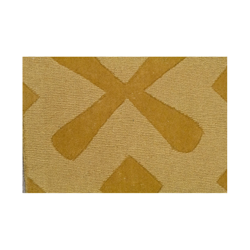Hand Woven Cotton and Wool Geometric Area Rug