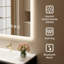 Modern Lighted Wall Mounted Bathroom Mirror in Clear-1145084578