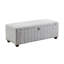 Banc de rangement avec tissu bouclé gris et contreplaqué-1381667411