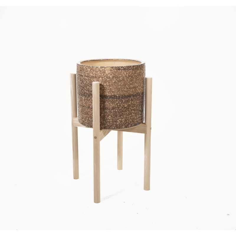 Heitzman Ceramic Pot Planter, Natural