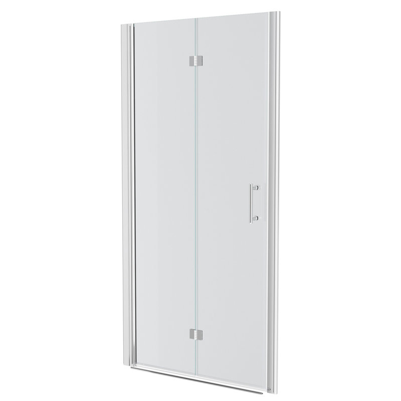 Porte de douche pliante sans cadre avec verre trempé l 34 po x H 72 po